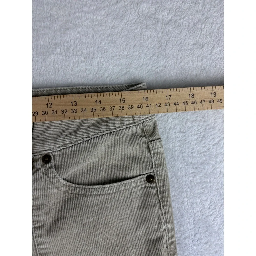 London Jean Corduroy Pants The Christie Fit Straight‎ Leg Beige Size 8